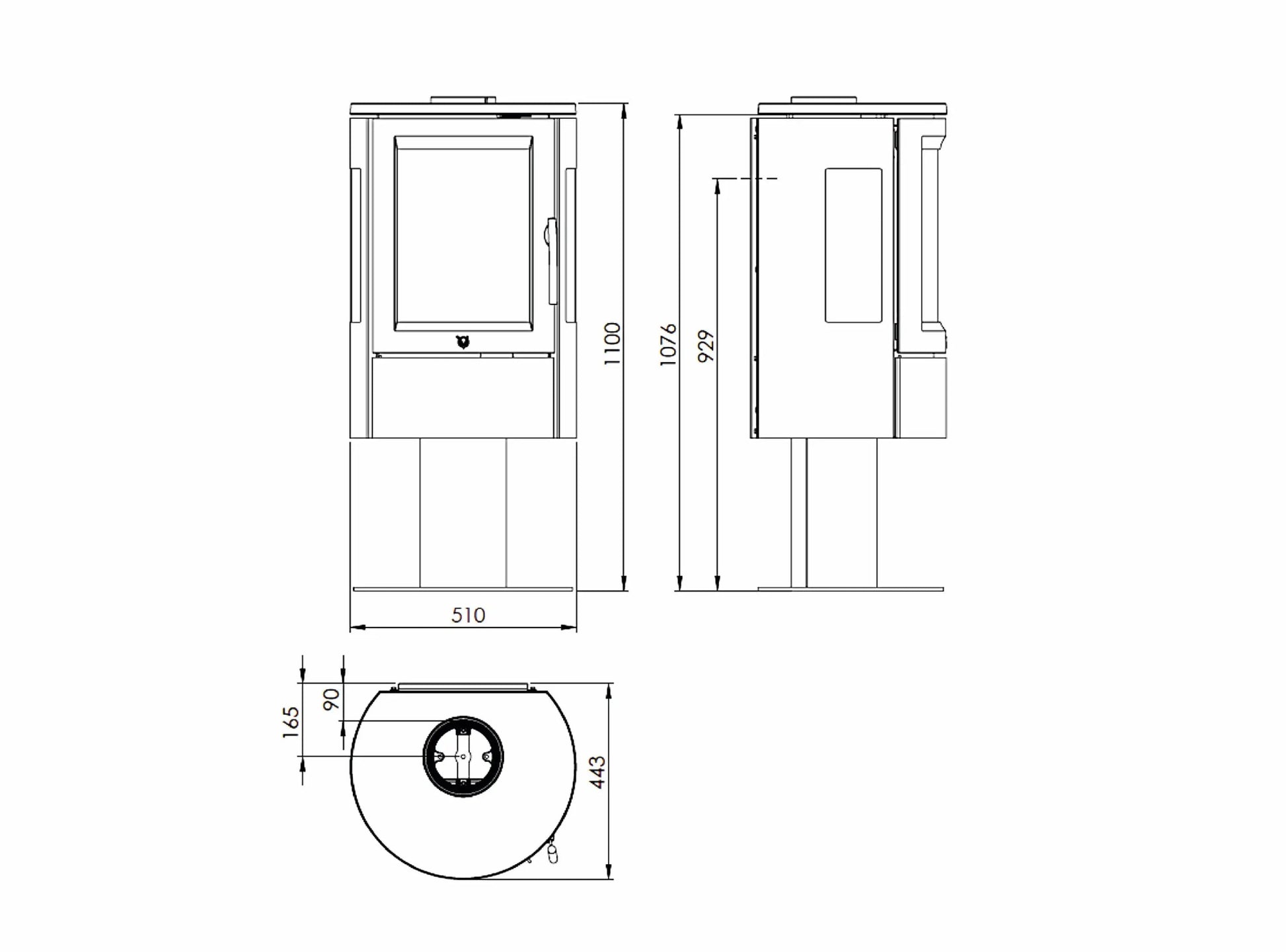 Kaminofen Varde Nice Air Maße - ofenerlebnis.de