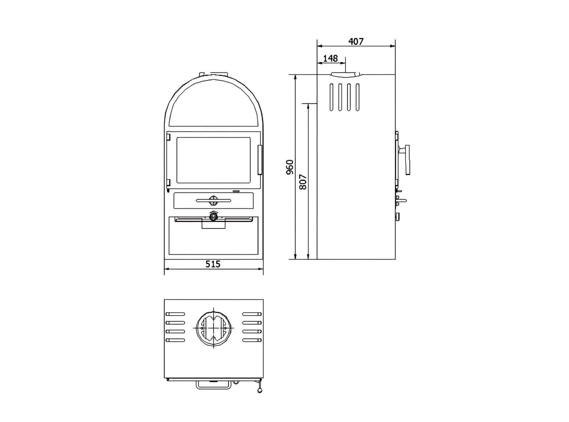 Kaminofen Varde Thurö 13 Maße