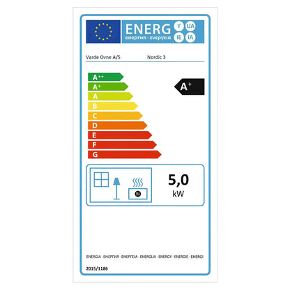 Kaminofen Varde Ovne Nordic 3 | 5 kW – Vollständiges EU-Energielabel