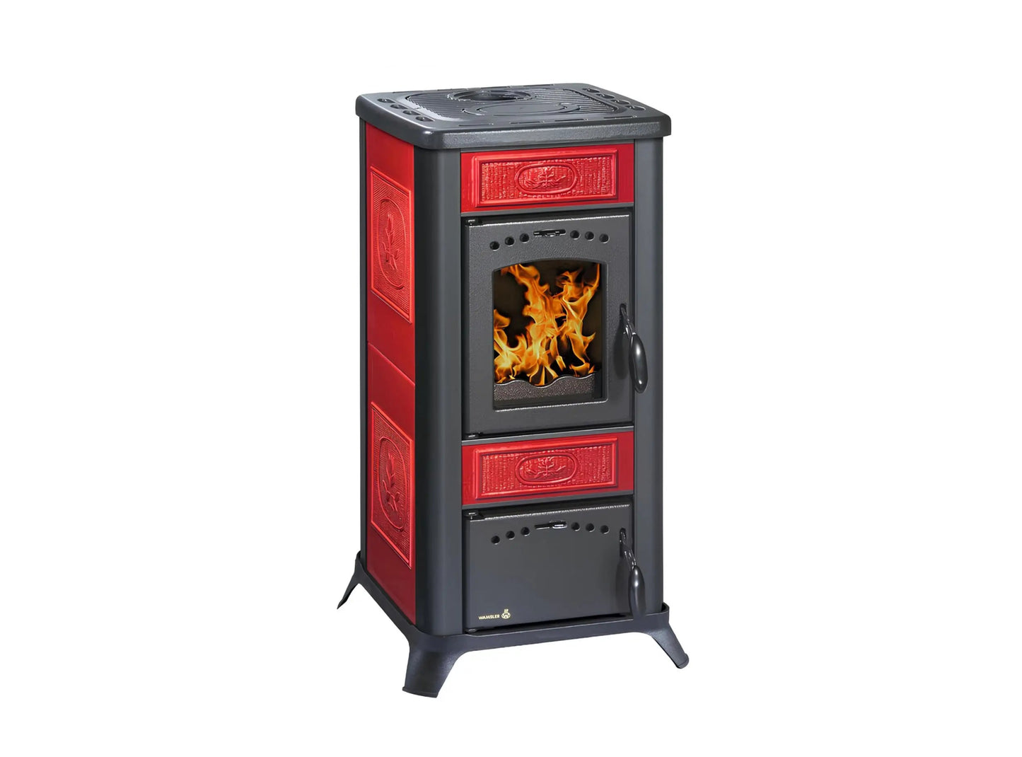 Wamsler Kaminofen Romantik Keramik bordeaux - ofenerlebnis.de