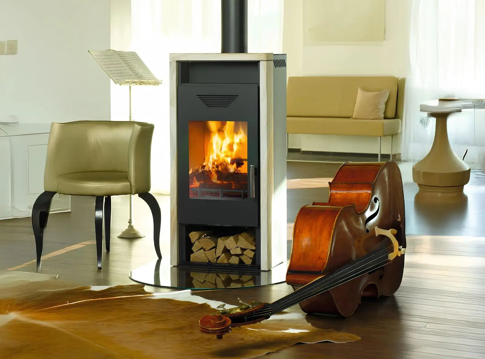 Wamsler Kaminofen Yara Sandstein - ofenerlebnis.de
