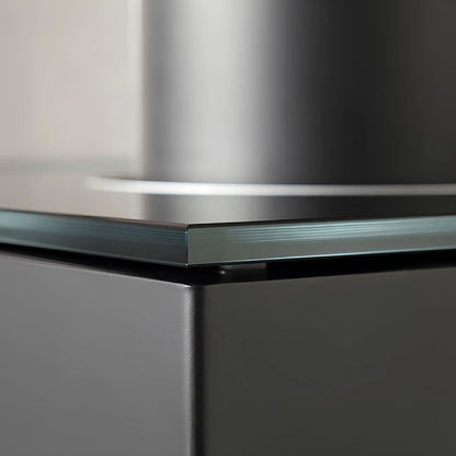 Kaminofen Wodtke Club 11 | 5 kW – Detail des Rauchrohranschlusses auf der Glasabdeckung