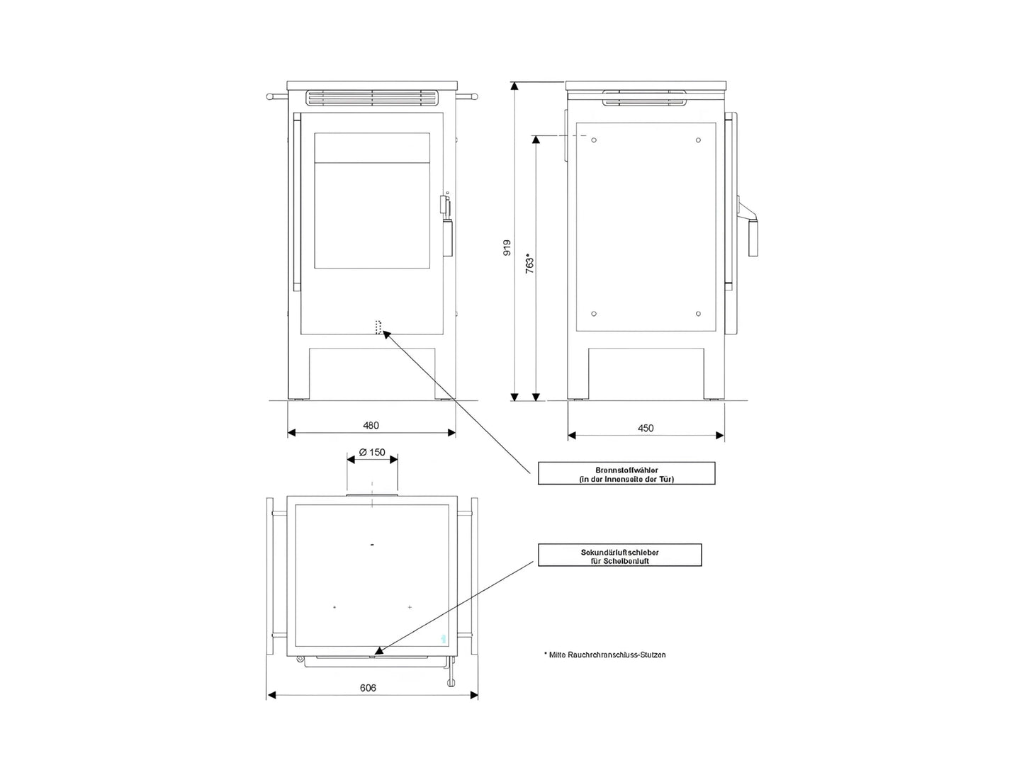 Kaminofen Wodtke Cookie Maße - ofenerlebnis.de
