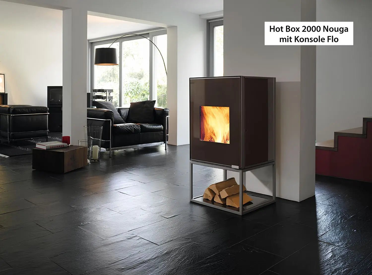 Kaminofen Wodtke Hot Box 2000 Nouga mit Konsole Flo - ofenerlebnis.de