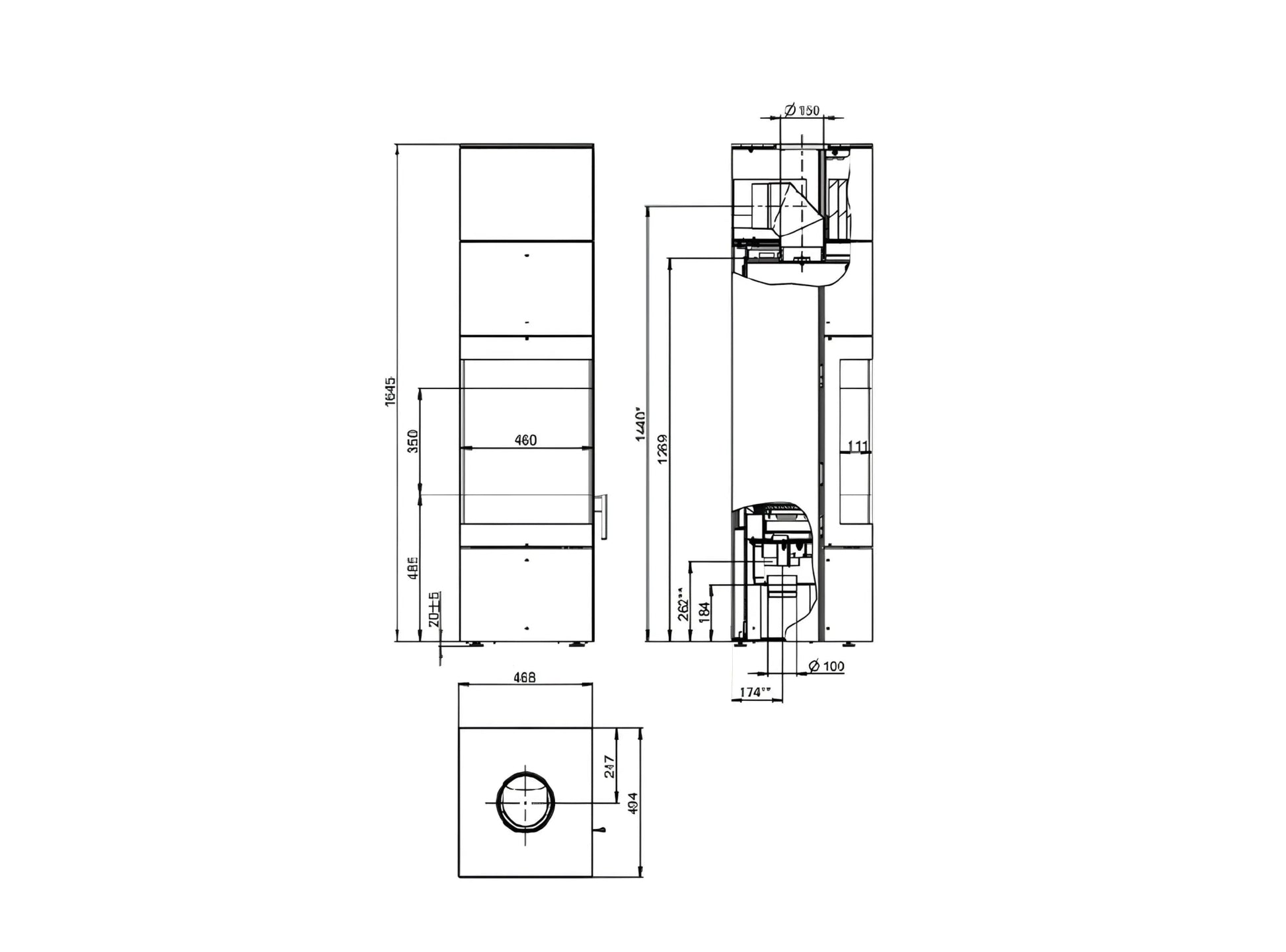 Kaminofen Wodtke Stage FS14 Technische Daten - ofenerlebnis.de