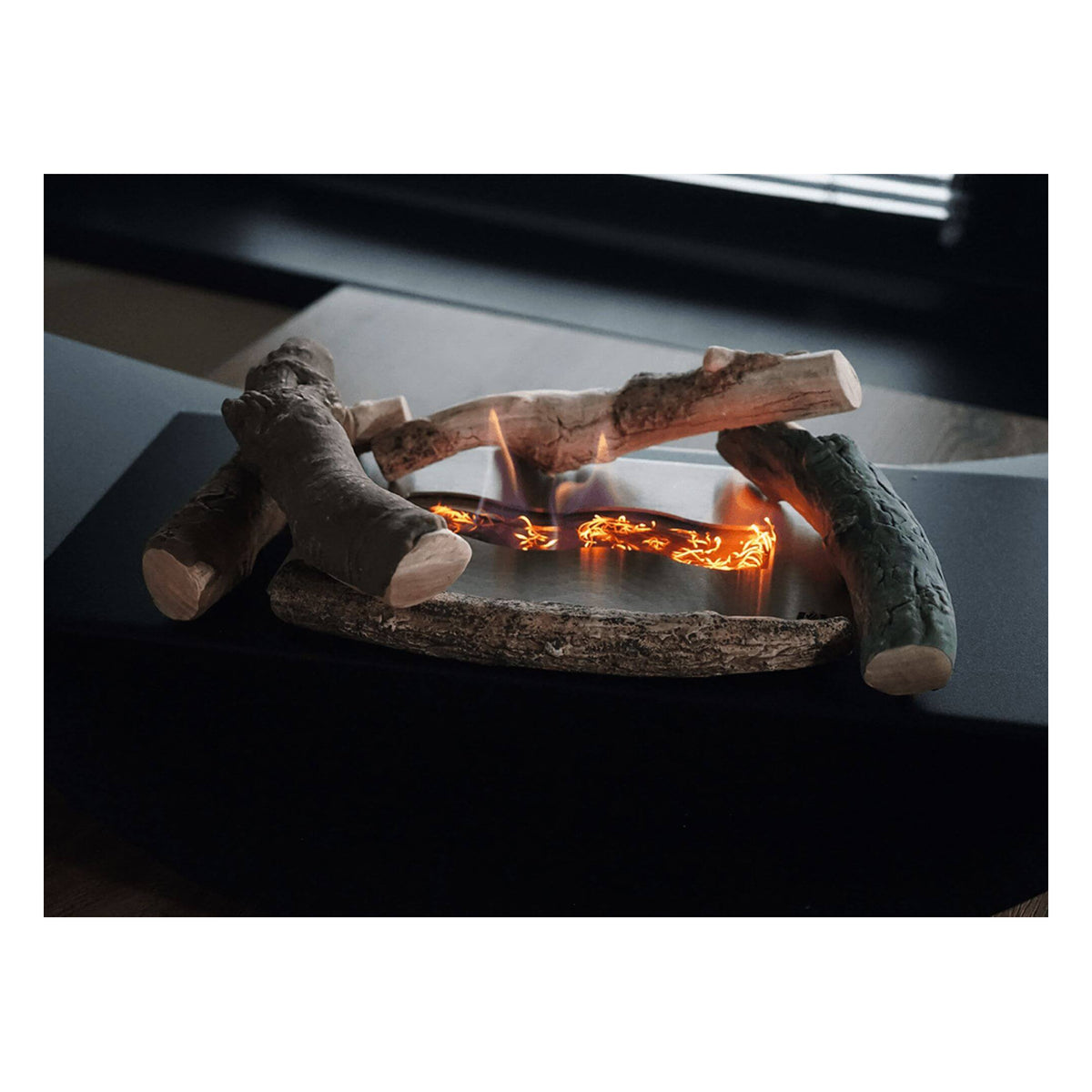 Keramische Holzscheite für Ethanol Kamin Set 3 – Keramische Holzscheite rund um die Flamme