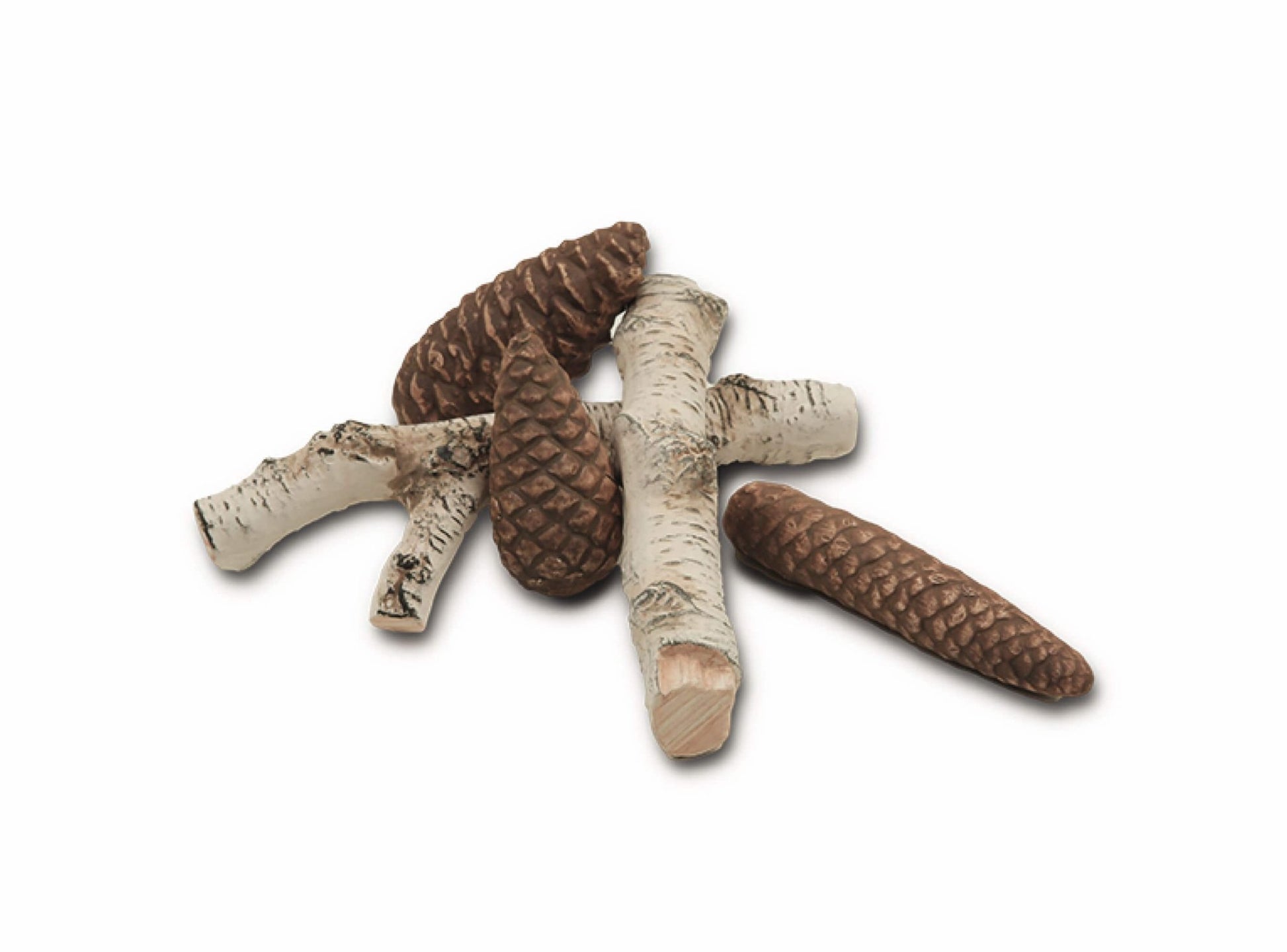 Keramische Holzscheite für Biokamine Set 1