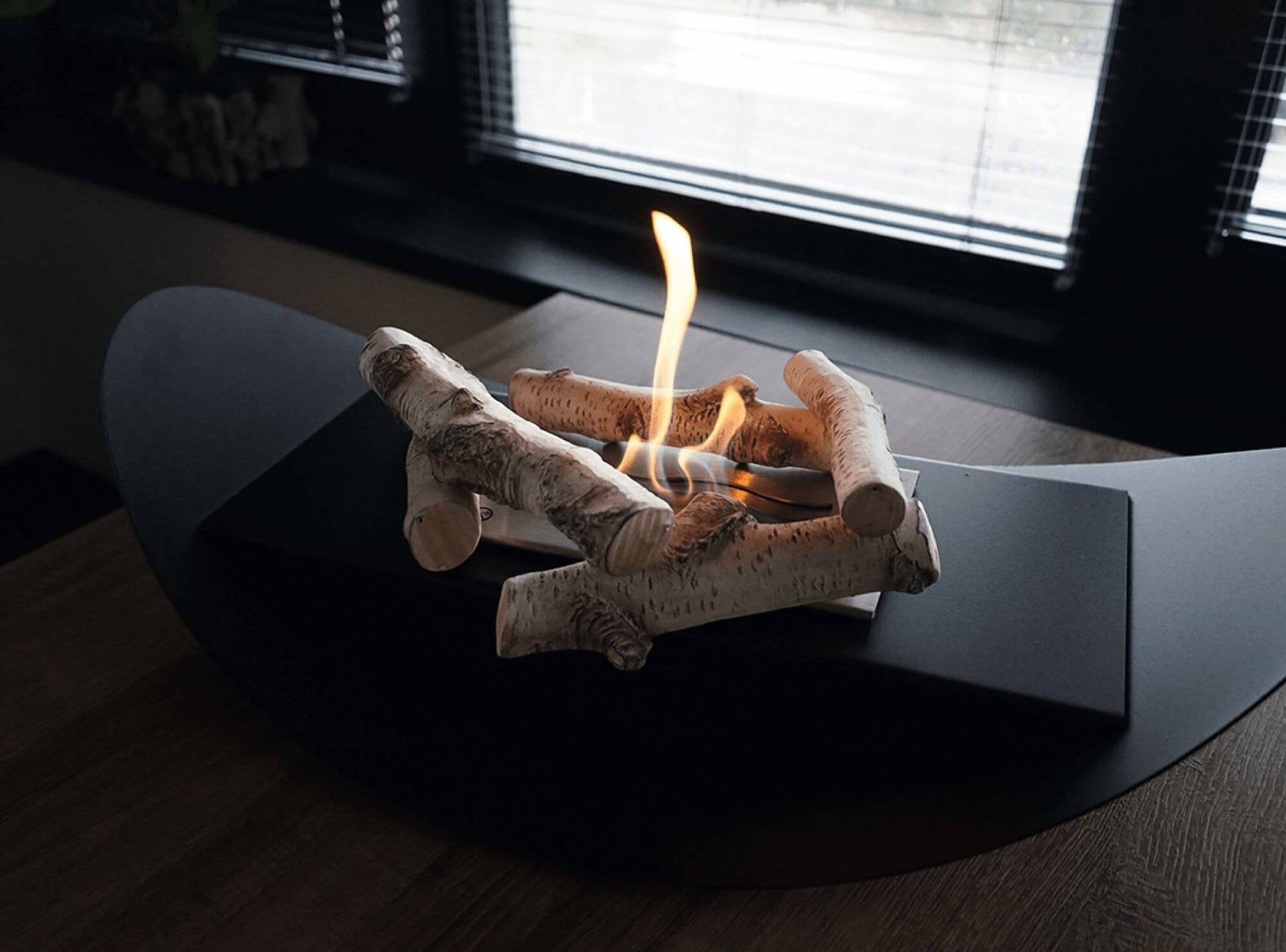 Keramische Holzscheite für Biokamine Set 2