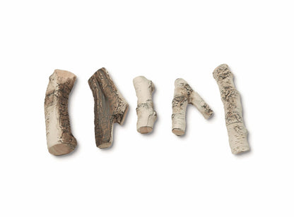 Keramische Holzscheite für Biokamine Set 4