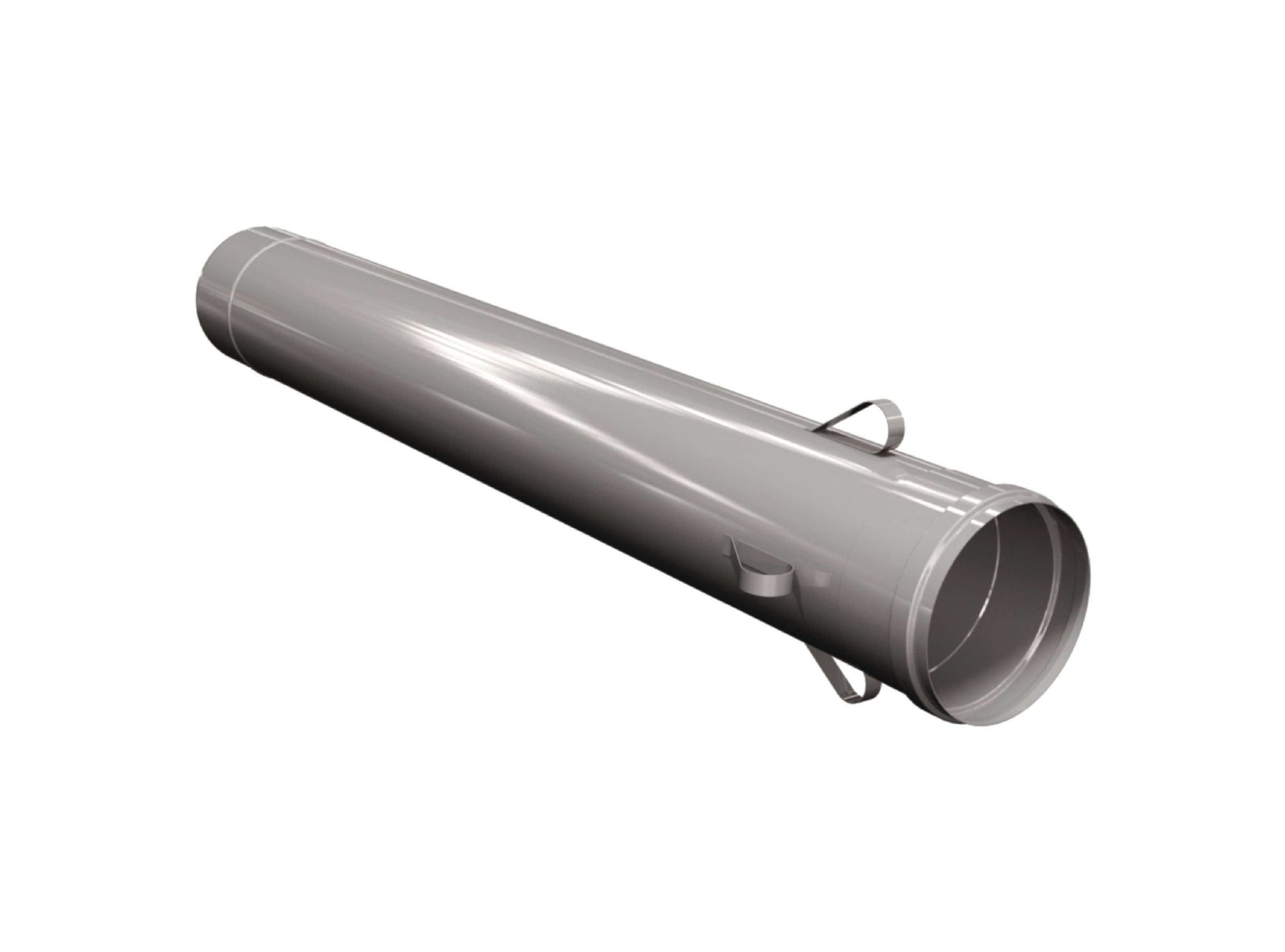 Längenelement 1080 mm mit Abstandshaltern - einwandig - eka edelstahlkamine complex E