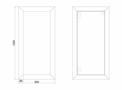 Loft – Spiegel mit MDF - Rahmen und dekorativem Furnier - Ofenerlebnis.de
