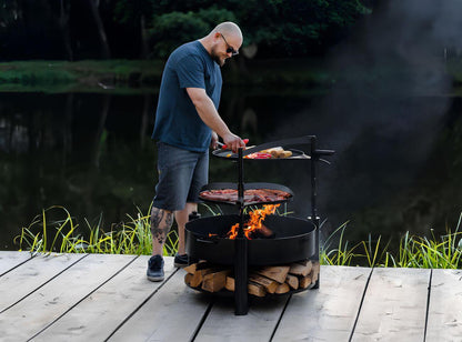 Multifunktionale Feuerschale MONTANA X 60 cm mit Grillrost 50 cm