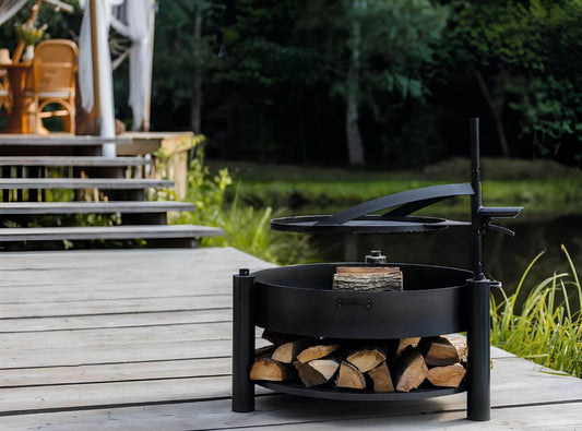 Multifunktionale Feuerschale MONTANA X 60 cm mit Grillrost 50 cm
