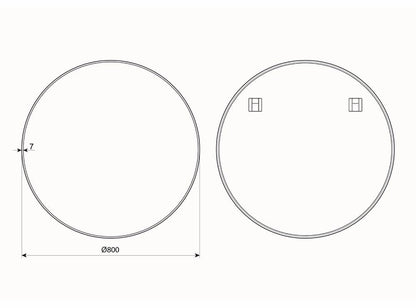 Oslo Kreis – Runder Wandspiegel, Ø60 – Ø80 - Ofenerlebnis.de