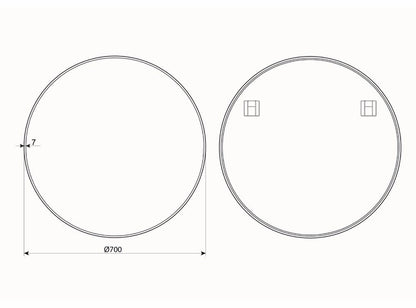 Oslo Kreis – Runder Wandspiegel, Ø60 – Ø80 - Ofenerlebnis.de