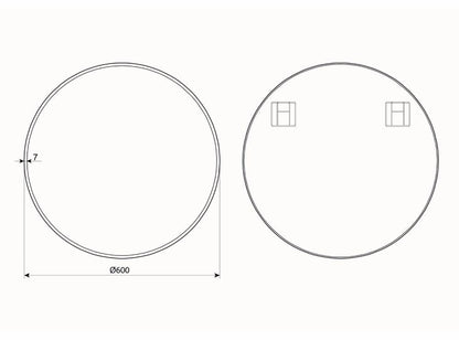 Oslo Kreis – Runder Wandspiegel, Ø60 – Ø80 - Ofenerlebnis.de