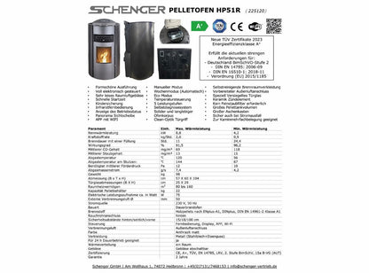 SCHENGER PELLETOFEN HP51 - R - Ofenerlebnis.de