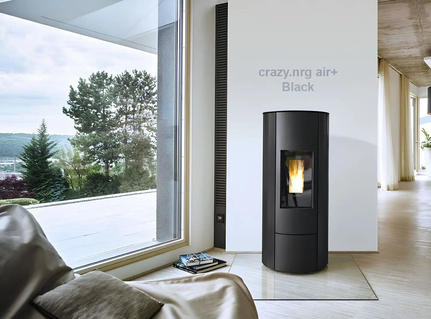 Pelletofen Wodtke crazy.nrg air+ Black - ofenerlebnis.de