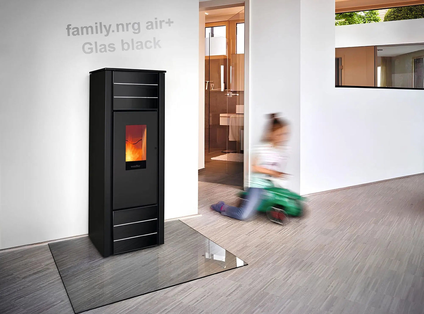 Pelletofen Wodtke family.nrg air+ Glas black - ofenerlebnis.de