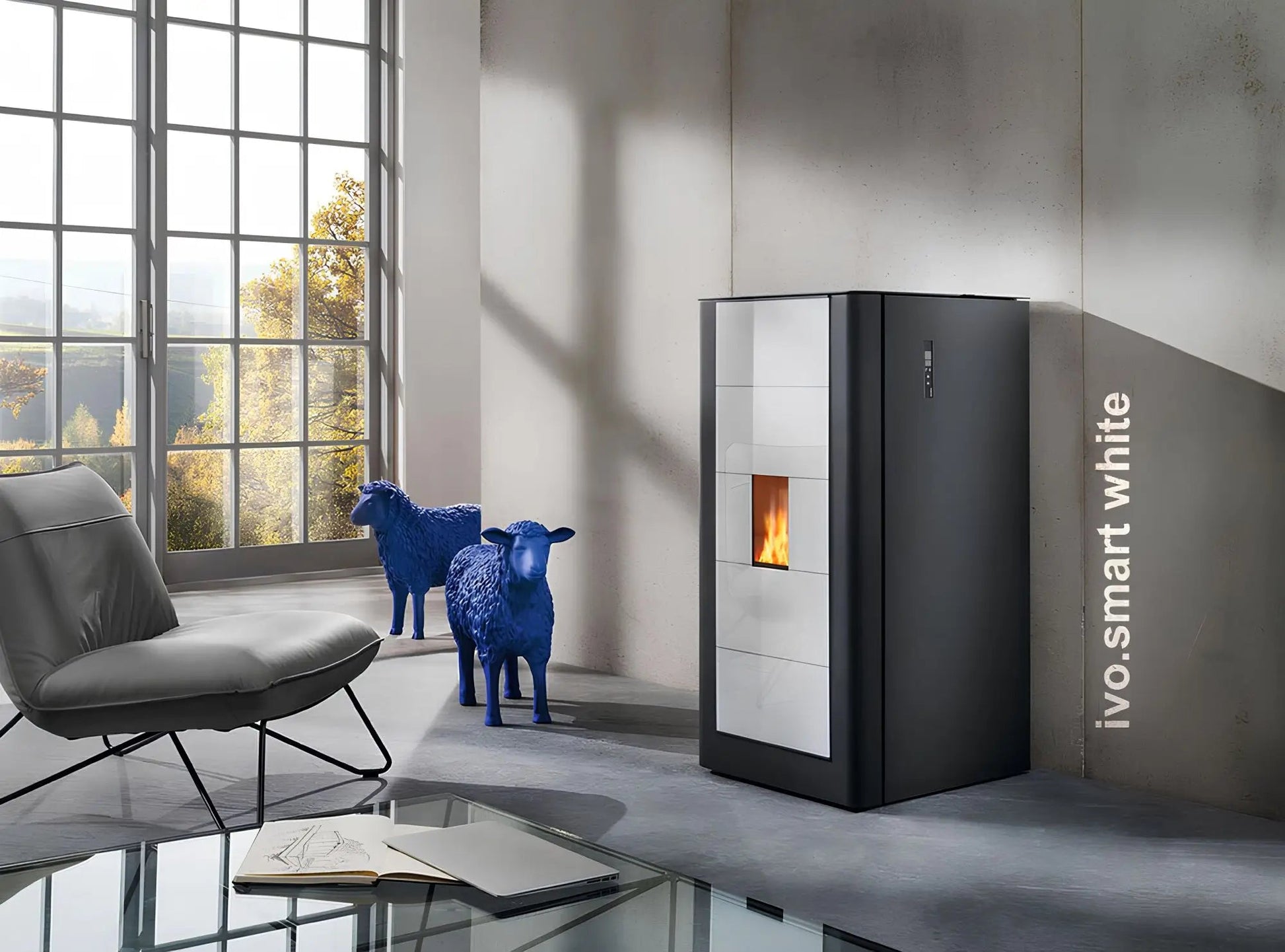 Pelletofen Wodtke ivo.smart water+ wasserführend white - ofenerlebnis.de