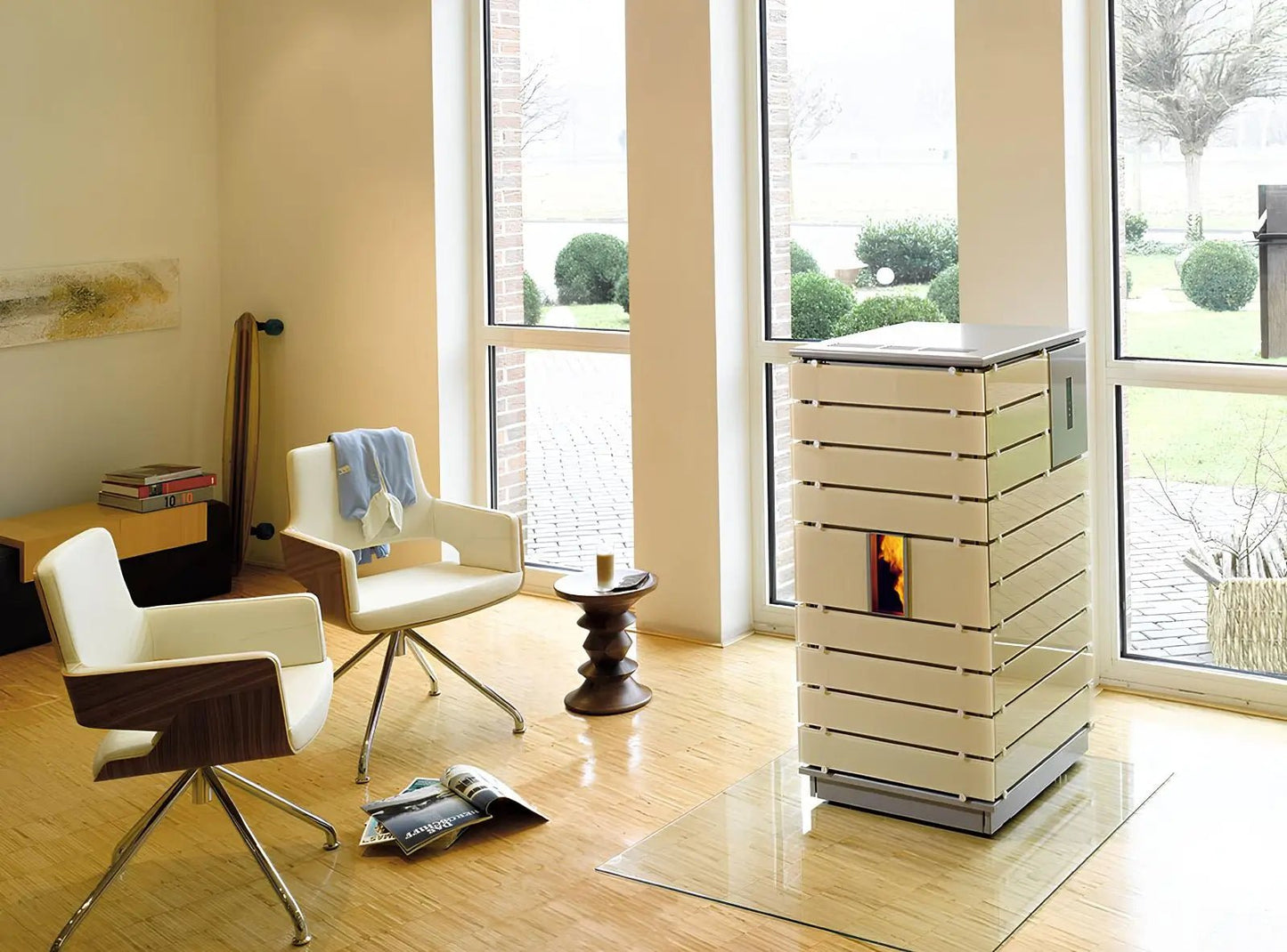 Pelletofen Wodtke ivo.tec water+ wasserführend white - ofenerlebnis.de