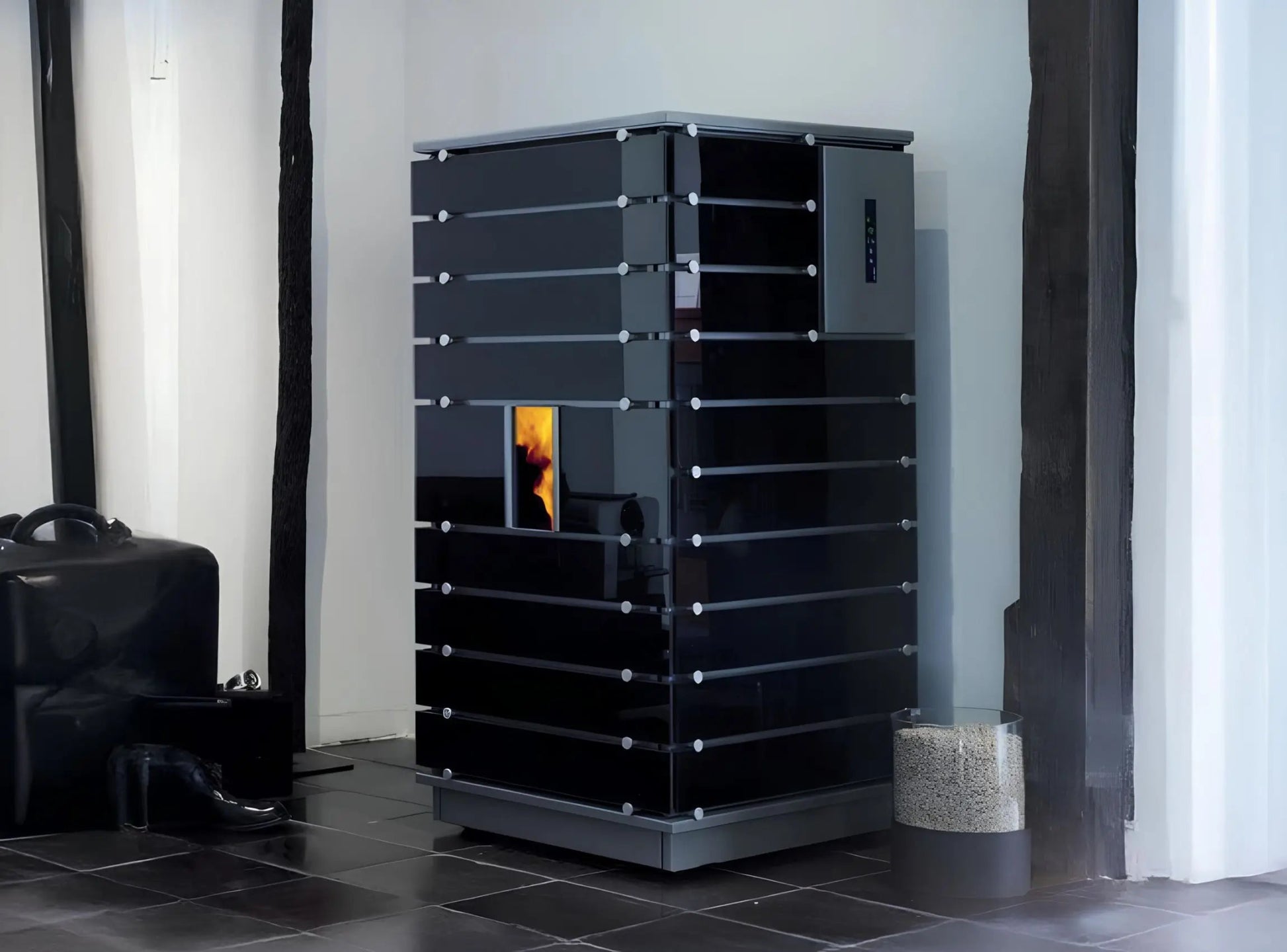 Pelletofen Wodtke ivo.tec water+ wasserführend black - ofenerlebnis.de