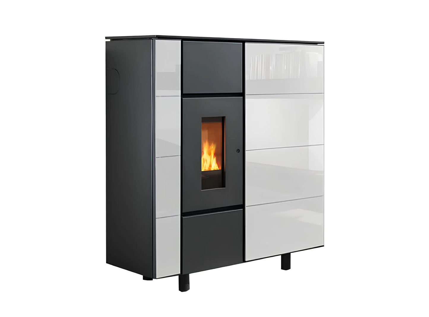 Pelletofen Wodtke ixbase air+ Glas White - ofenerlebnis.de