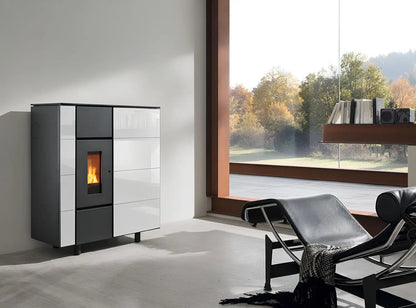 Pelletofen Wodtke ixbase air+ Glas White - ofenerlebnis.de