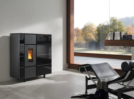 Pelletofen Wodtke ixbase air+ Glas Black - ofenerlebnis.de