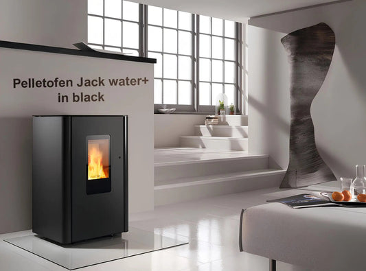 Pelletofen Wodtke Jack water+ wasserführend black - ofenerlebnis.de