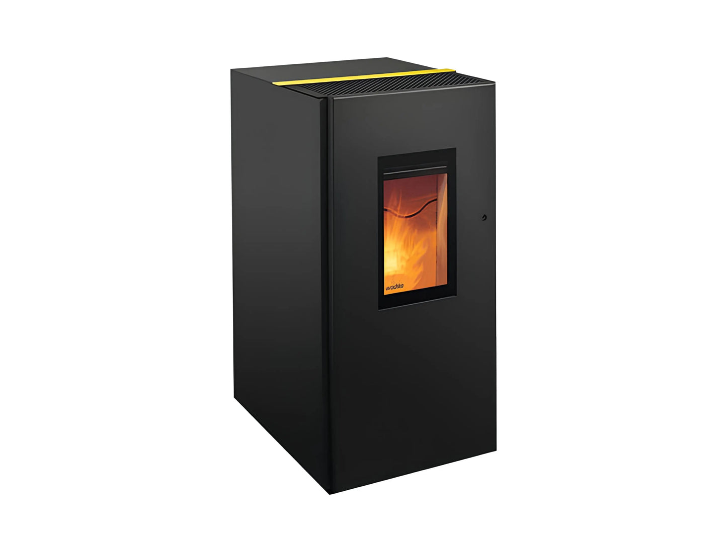 Pelletofen Wodtke Pat water+ wasserführend Top-Dekorleiste in Gelb - ofenerlebnis.de