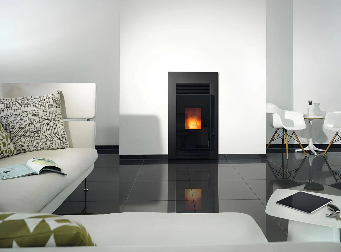 Pelletofen Wodtke PE Nova Einbaugerät water+ wasserführend - ofenerlebnis.de