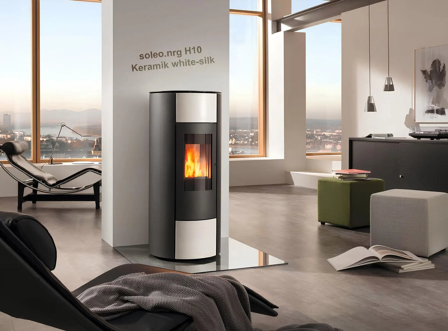 Pelletofen Wodtke soleo.nrg H10 air+ Keramik white-silk - ofenerlebnis.de