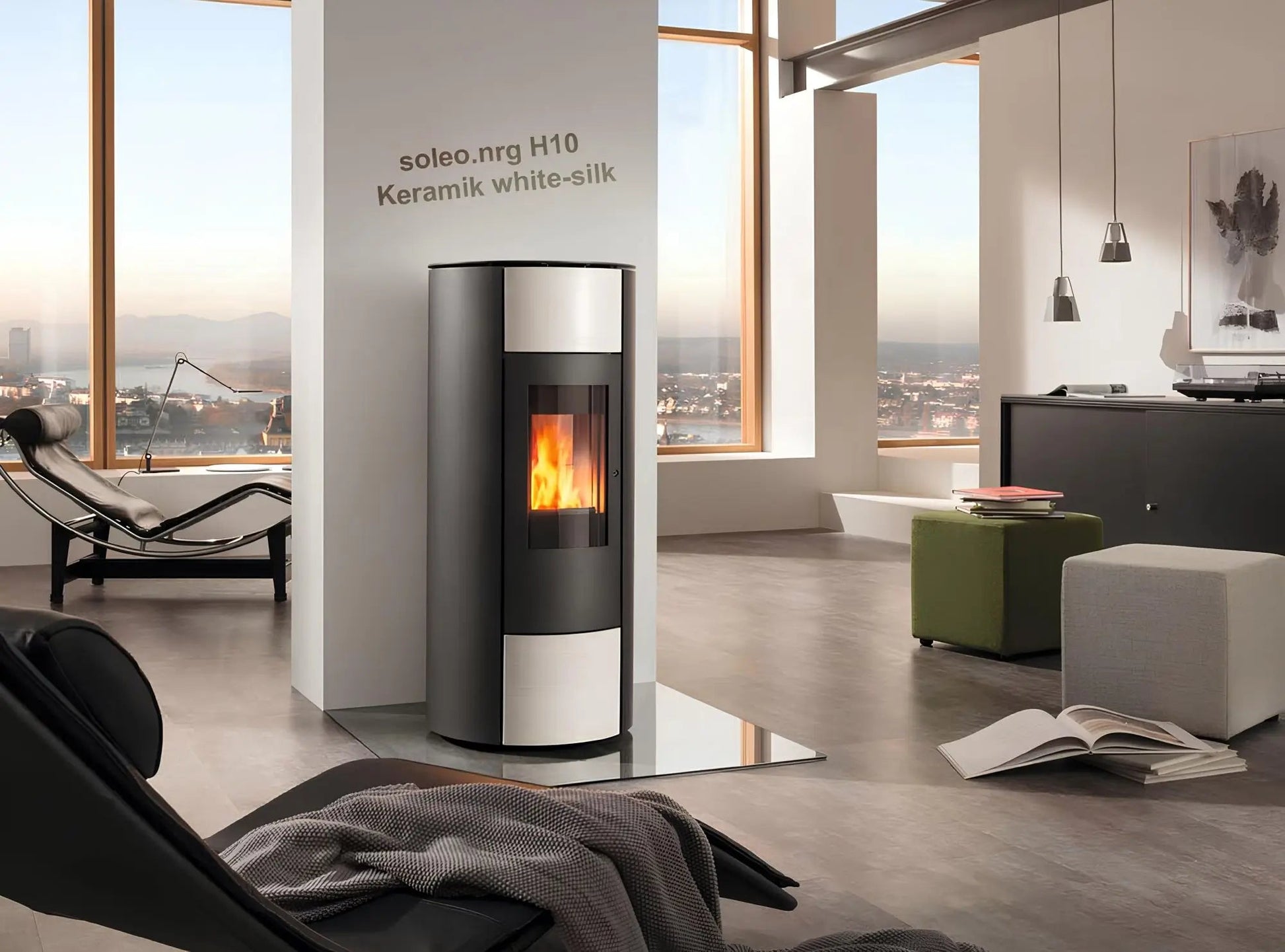 Pelletofen Wodtke soleo.nrg H10 air+ Keramik white-silk - ofenerlebnis.de