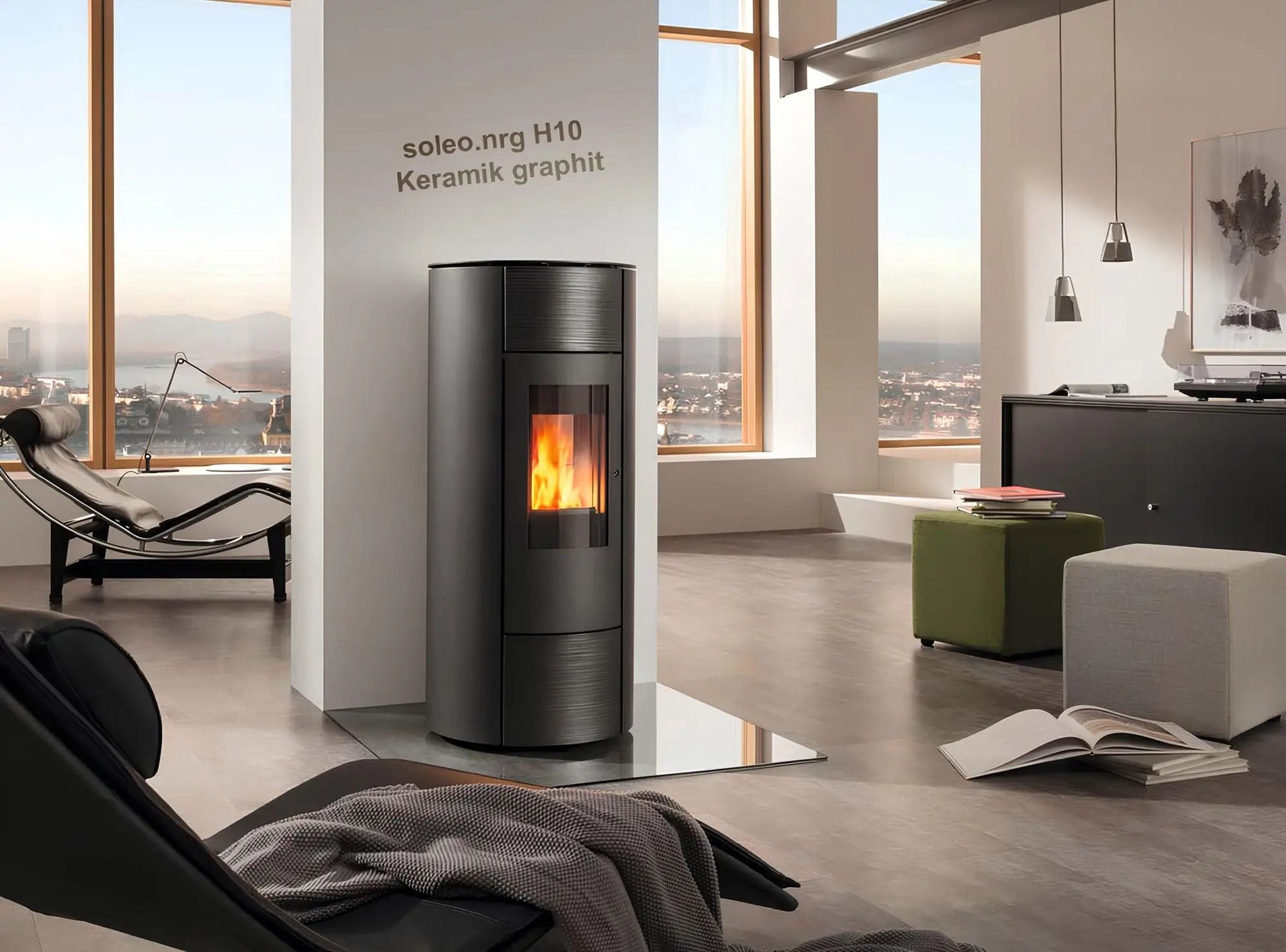 Pelletofen Wodtke soleo.nrg H10 air+ Keramik graphit - ofenerlebnis.de