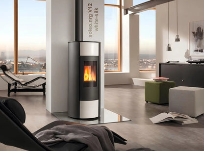 Pelletofen Wodtke soleo.nrg V12 air+ Keramik white-silk - ofenerlebnis.de