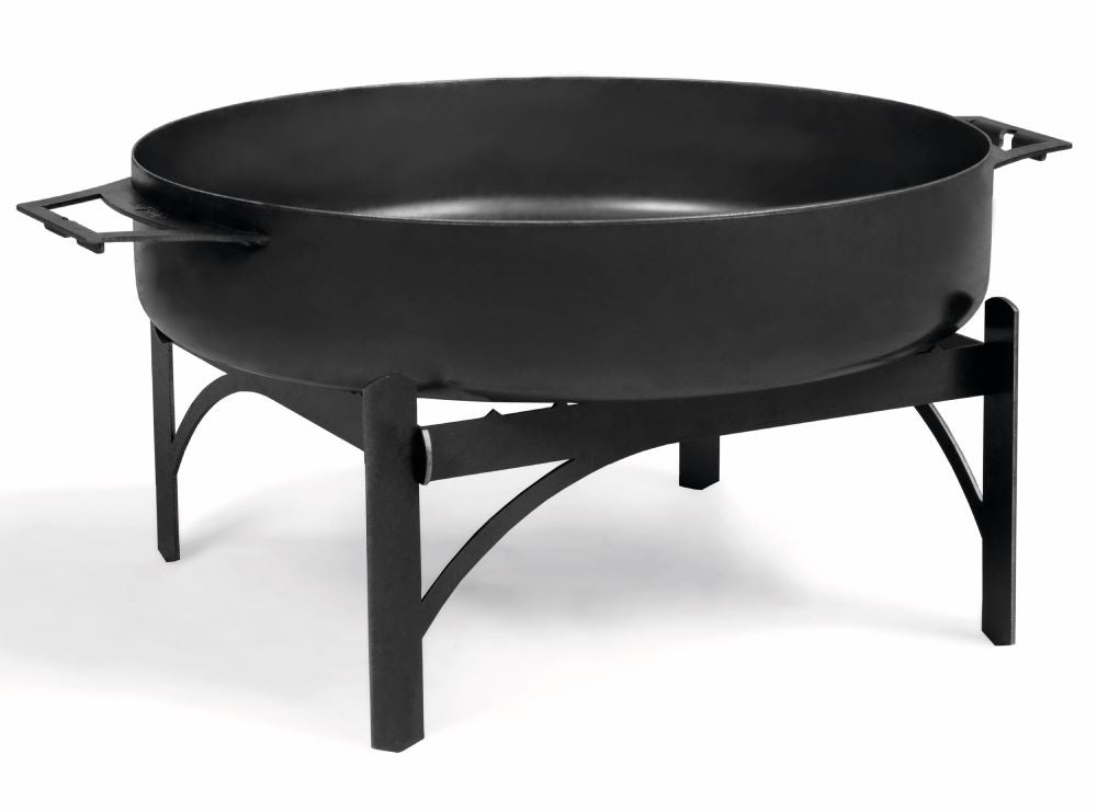 Pfanne aus natürlichem Stahl mit zwei Griffen, 50 cm - Ofenerlebnis.de