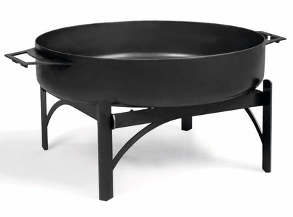 Pfanne aus natürlichem Stahl mit zwei Griffen, 50 cm - Ofenerlebnis.de