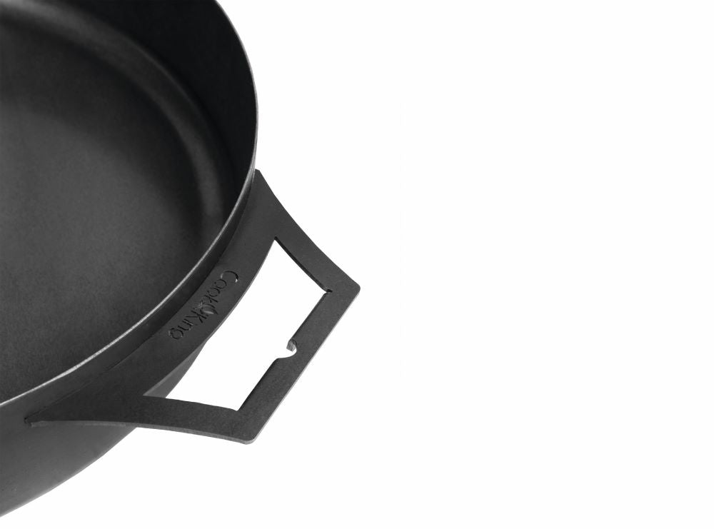 Pfanne aus Naturstahl mit langem Griff, 50cm - Ofenerlebnis.de