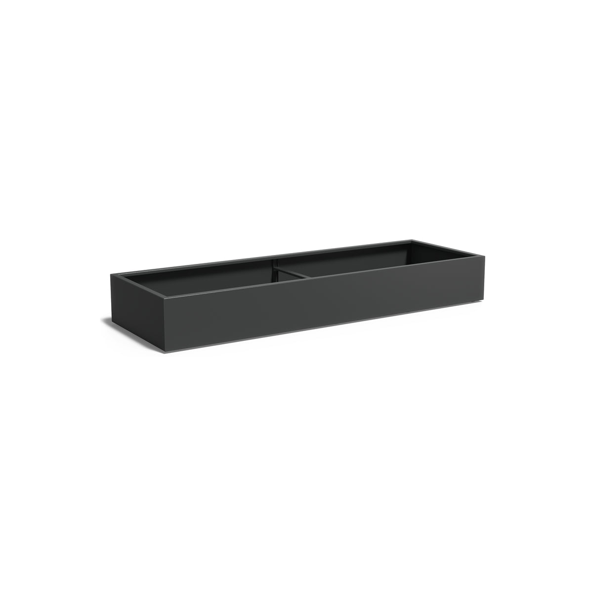 Pflanzkübel ADEZZ CARREZ rechteckig mit boden 300 × 100 × 40 cm aus Aluminium – Modellabbildung