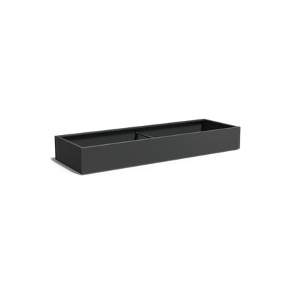 Pflanzkübel ADEZZ CARREZ rechteckig mit boden 300 × 100 × 40 cm aus Aluminium – Modellabbildung