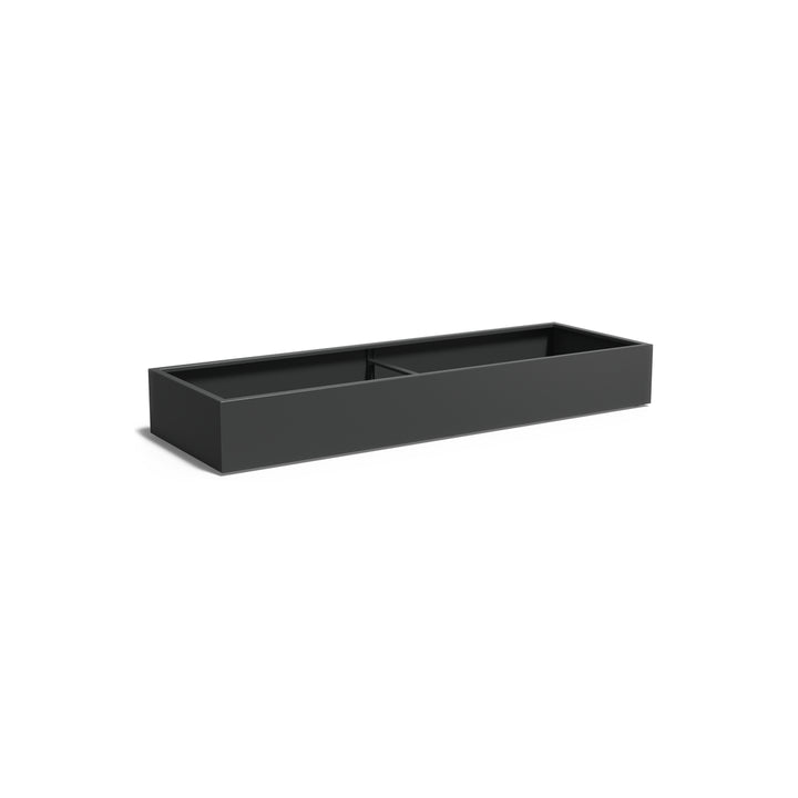 Pflanzkübel ADEZZ CARREZ rechteckig mit boden 300 × 100 × 40 cm aus Aluminium – Modellabbildung