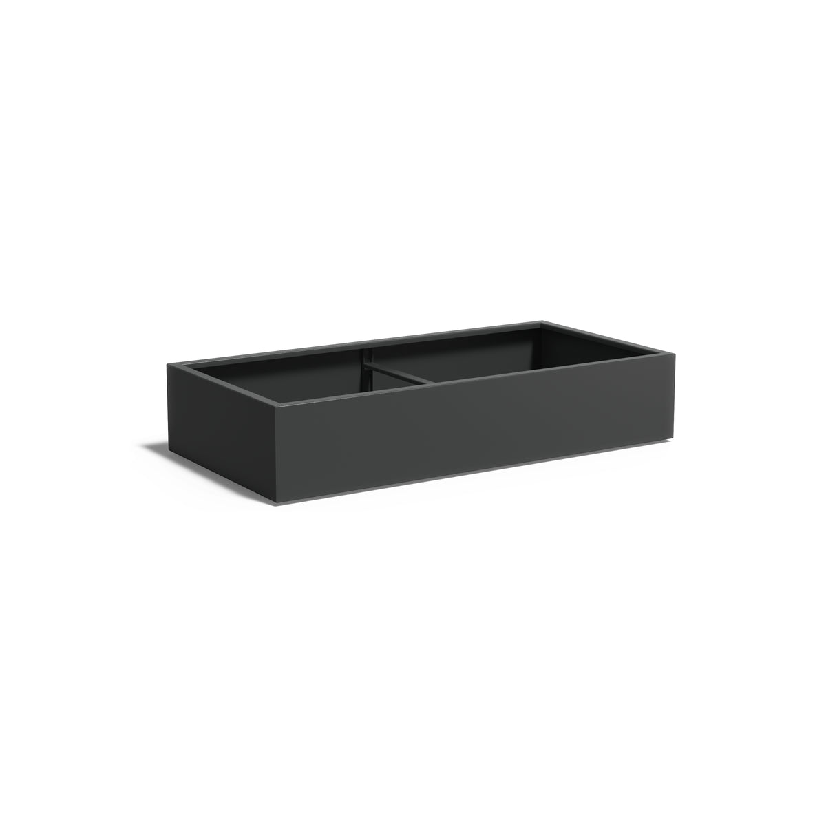 Pflanzkübel ADEZZ CARREZ rechteckig mit boden 200 × 100 × 40 cm aus Aluminium – Modellabbildung