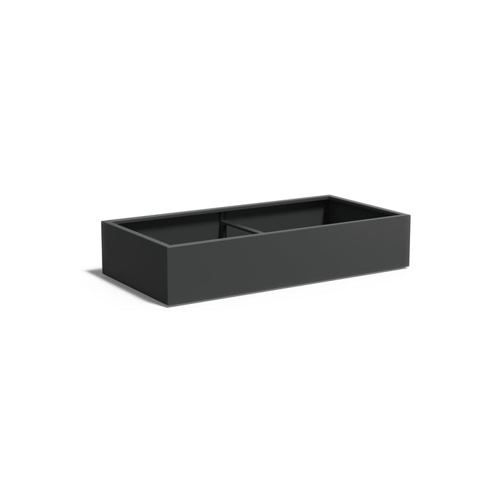 Pflanzkübel ADEZZ CARREZ rechteckig mit boden 200 × 100 × 40 cm aus Aluminium – Modellabbildung