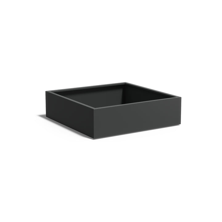 Pflanzkübel ADEZZ CARREZ quadratisch mit boden 140 × 140 × 40 cm aus Aluminium – Modellabbildung