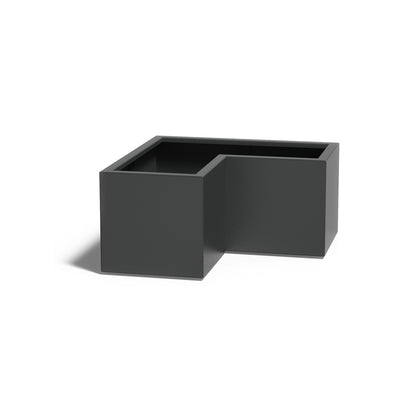 Pflanzkübel ADEZZ CARREZ L-förmig 100 × 100 × 50 cm (Schenkel 50 cm) aus Aluminium – Modellabbildung