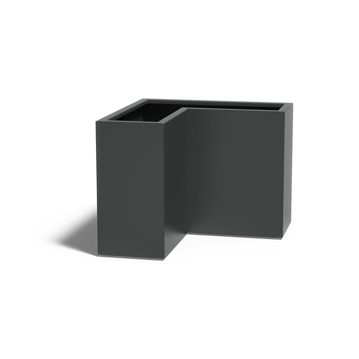 Pflanzkübel ADEZZ CARREZ L-förmig 100 × 100 × 80 cm (Schenkel 40 cm) aus Aluminium – Modellabbildung