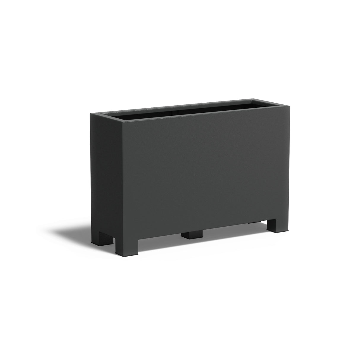 Pflanzkübel ADEZZ CARREZ rechteckig mit füßen 120 × 40 × 80 cm aus Aluminium – Modellabbildung