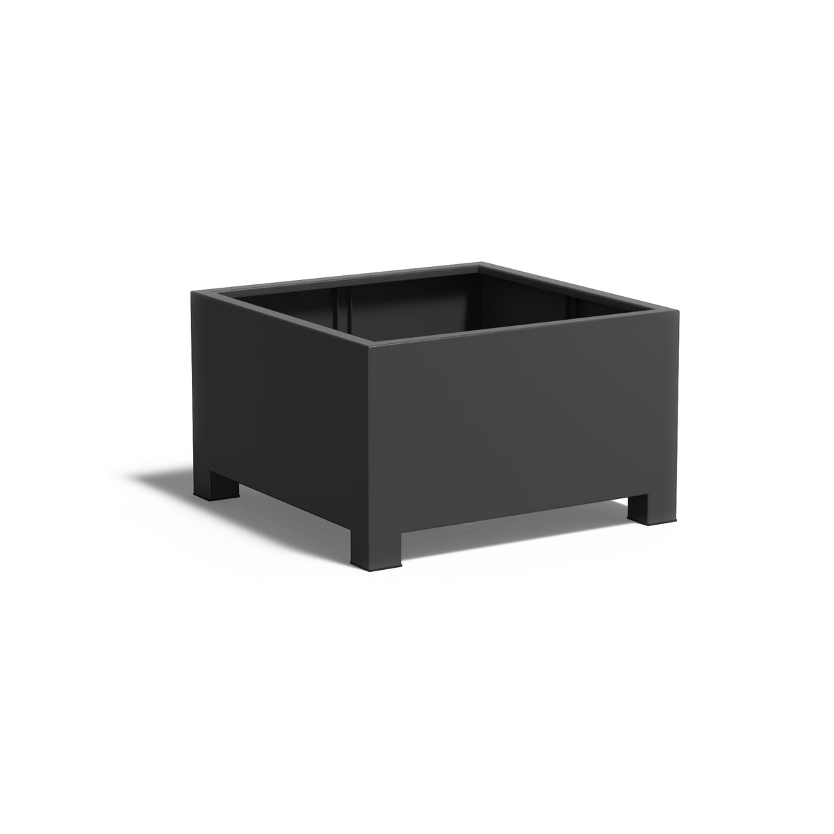 Pflanzkübel ADEZZ CARREZ quadratisch mit füßen 100 × 100 × 60 cm aus Aluminium – Modellabbildung