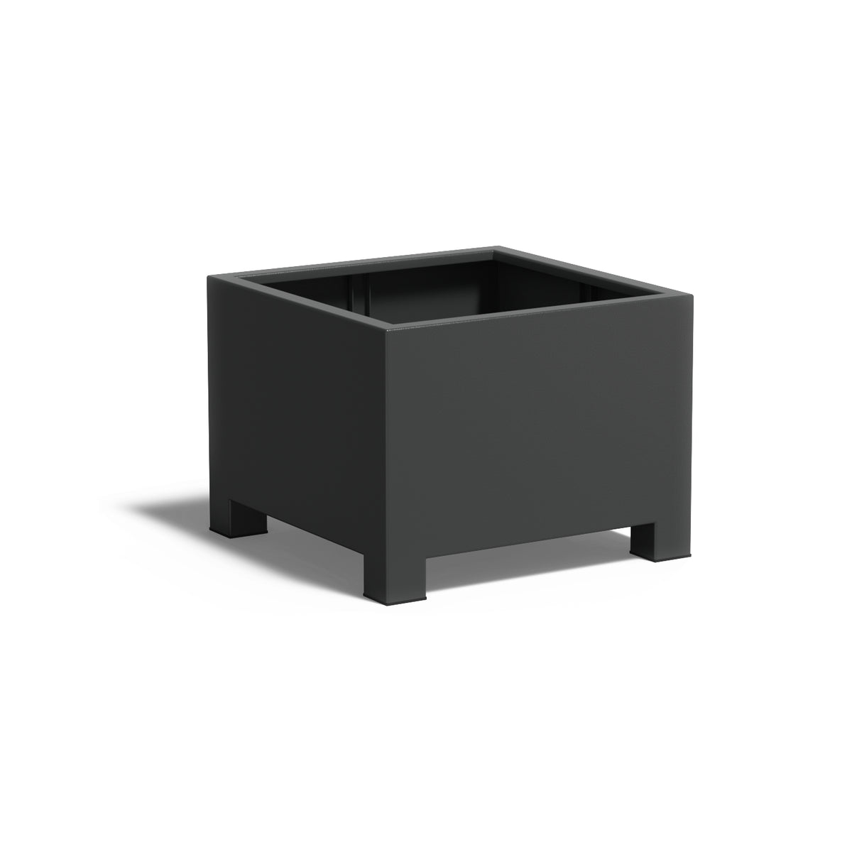 Pflanzkübel ADEZZ CARREZ quadratisch mit füßen 80 × 80 × 60 cm aus Aluminium – Modellabbildung